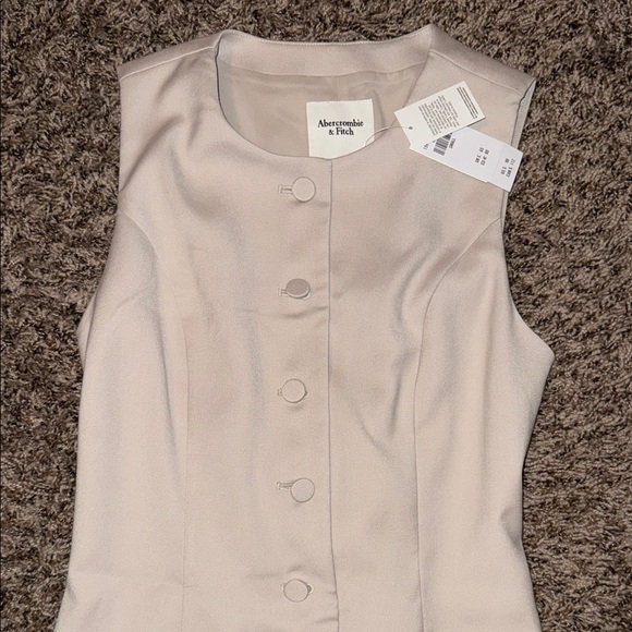 Abercrombie & Fitch Cream Button-Up Mini Dress - Picture 4 of 10